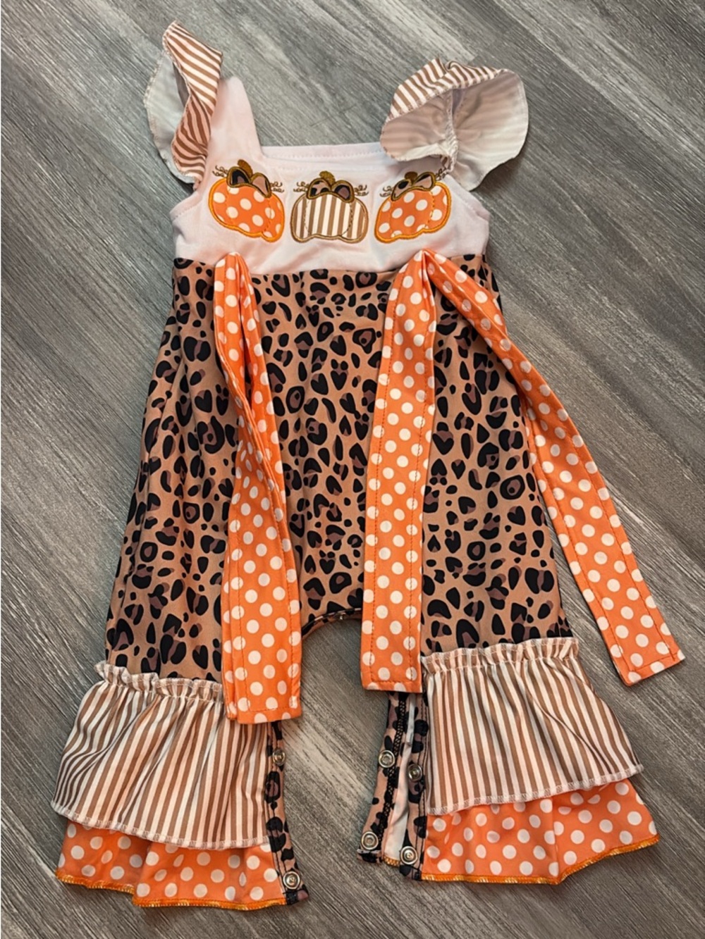 Fall baby girl Romper